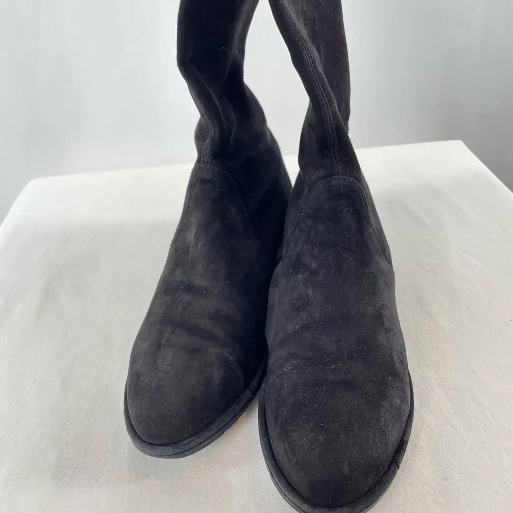 Stuart Weitzman Lowland Suede‎ Over-the-Knee Boots in Black Size 7.5